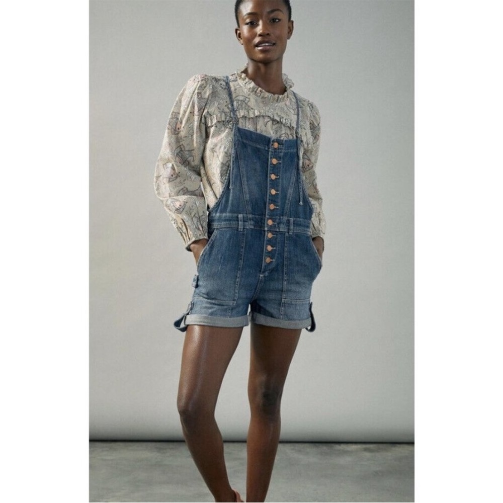 Pilcro and the Letterpress Blue Denim Overalls
